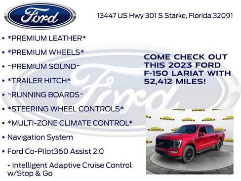Certified 2023 Ford F150 Lariat w/ Equipment Group 502A High AWD/4WD image 17
