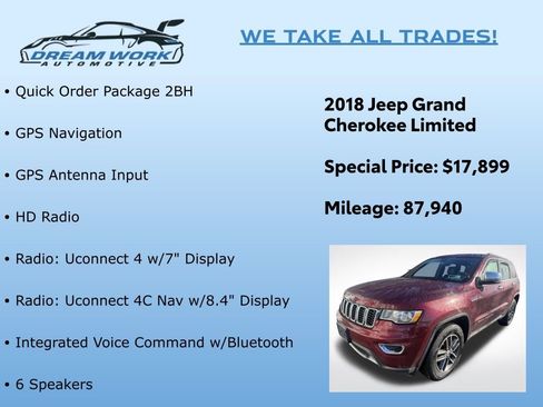 Used 2018 Jeep Grand Cherokee Limited image 2