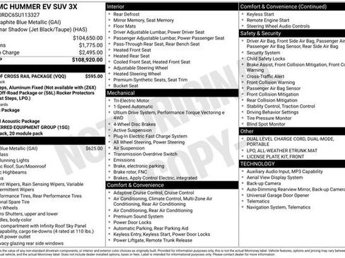 Used 2025 GMC Hummer EV 3X w/ LPO, Roof Cross Rail Package image 20