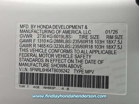 Certified 2026 Honda Odyssey EX-L image 14