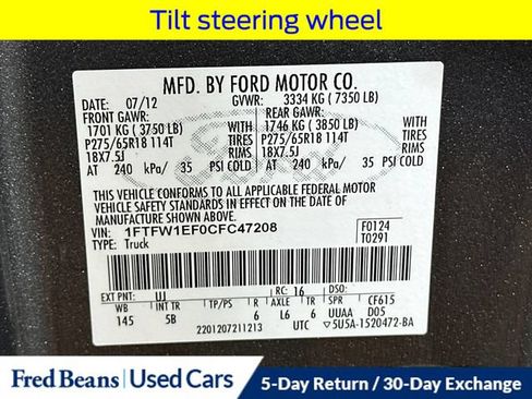 Used 2012 Ford F150 FX4 w/ FX Luxury Pkg AWD/4WD image 34