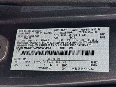 Used 2022 Ford Escape SEL w/ Technology Package AWD/4WD image 30