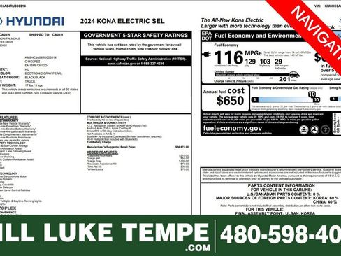 Used 2024 Hyundai Kona SEL image 1