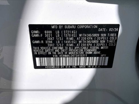 New 2026 Subaru Ascent Bronze Edition image 19