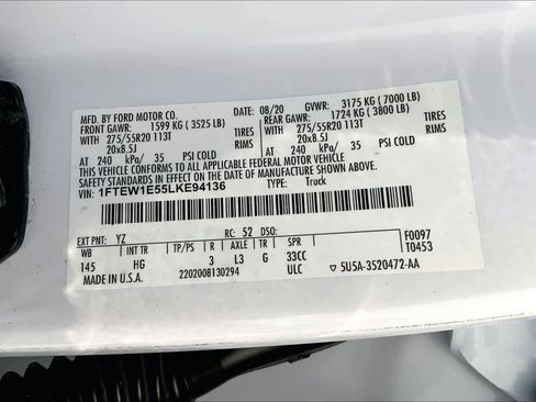 Used 2020 Ford F150 Lariat w/ Equipment Group 502A Luxury image 32