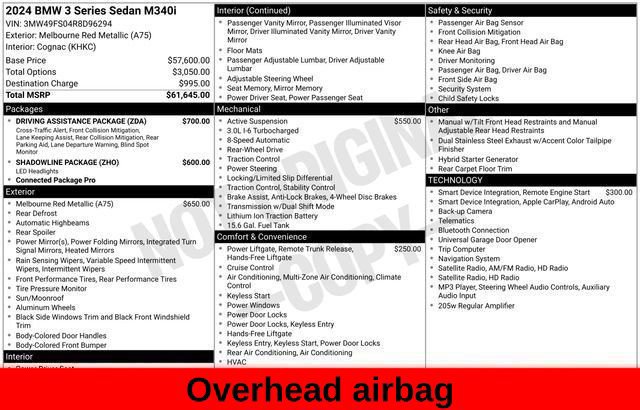Used 2024 BMW M340i w/ Driving Assistance Package RWD image 56