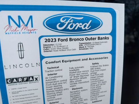 Used 2023 Ford Bronco Outer Banks AWD/4WD image 39