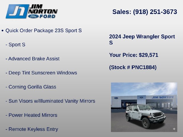 Used 2024 Jeep Wrangler Unlimited Sport AWD/4WD image 8