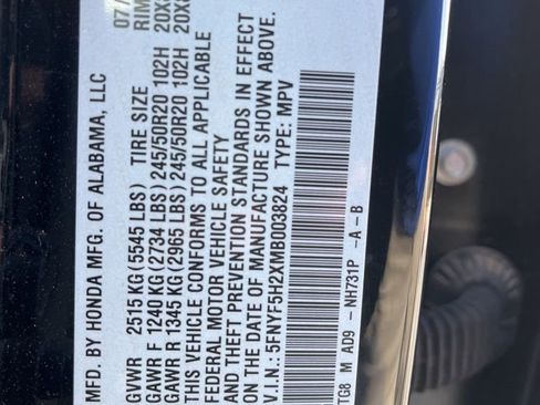 Certified 2021 Honda Pilot Special Edition image 11