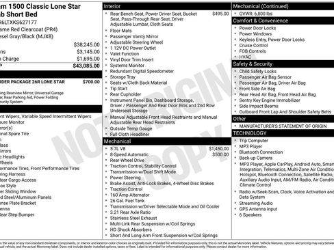 Used 2019 RAM 1500 Lone Star RWD image 2