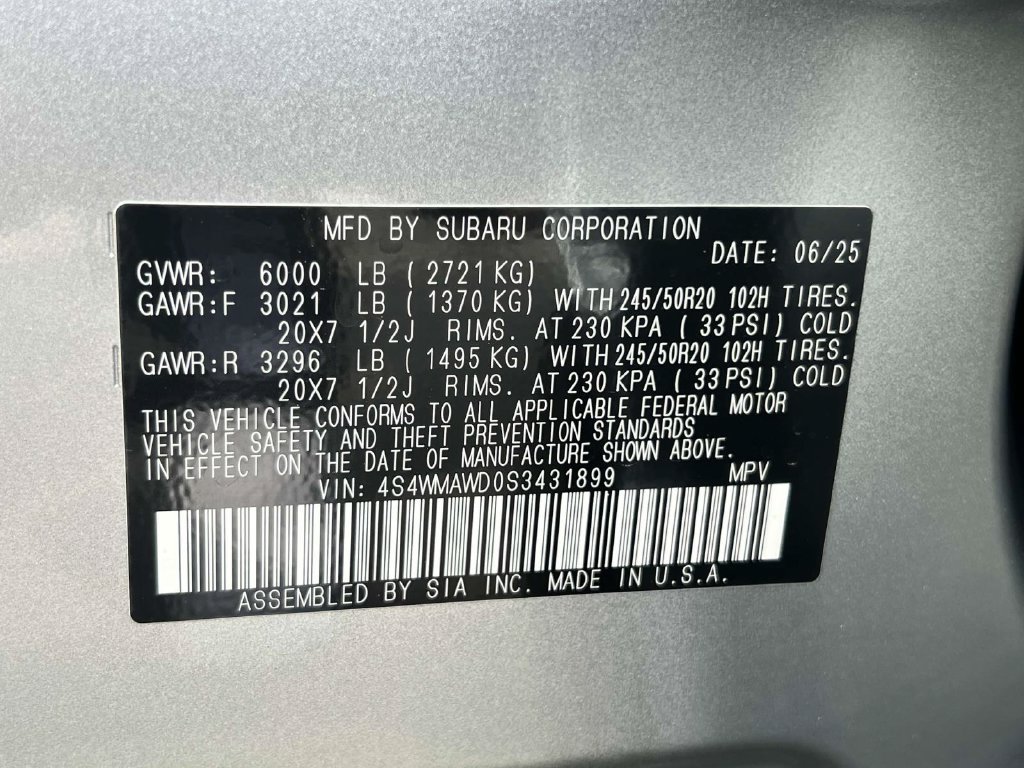 Certified 2025 Subaru Ascent Bronze Edition AWD/4WD image 14