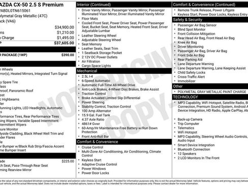 New 2026 MAZDA CX-50 AWD 2.5 S w/ Weather Package image 35