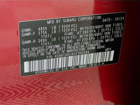 Certified 2025 Subaru Outback Premium AWD/4WD image 35