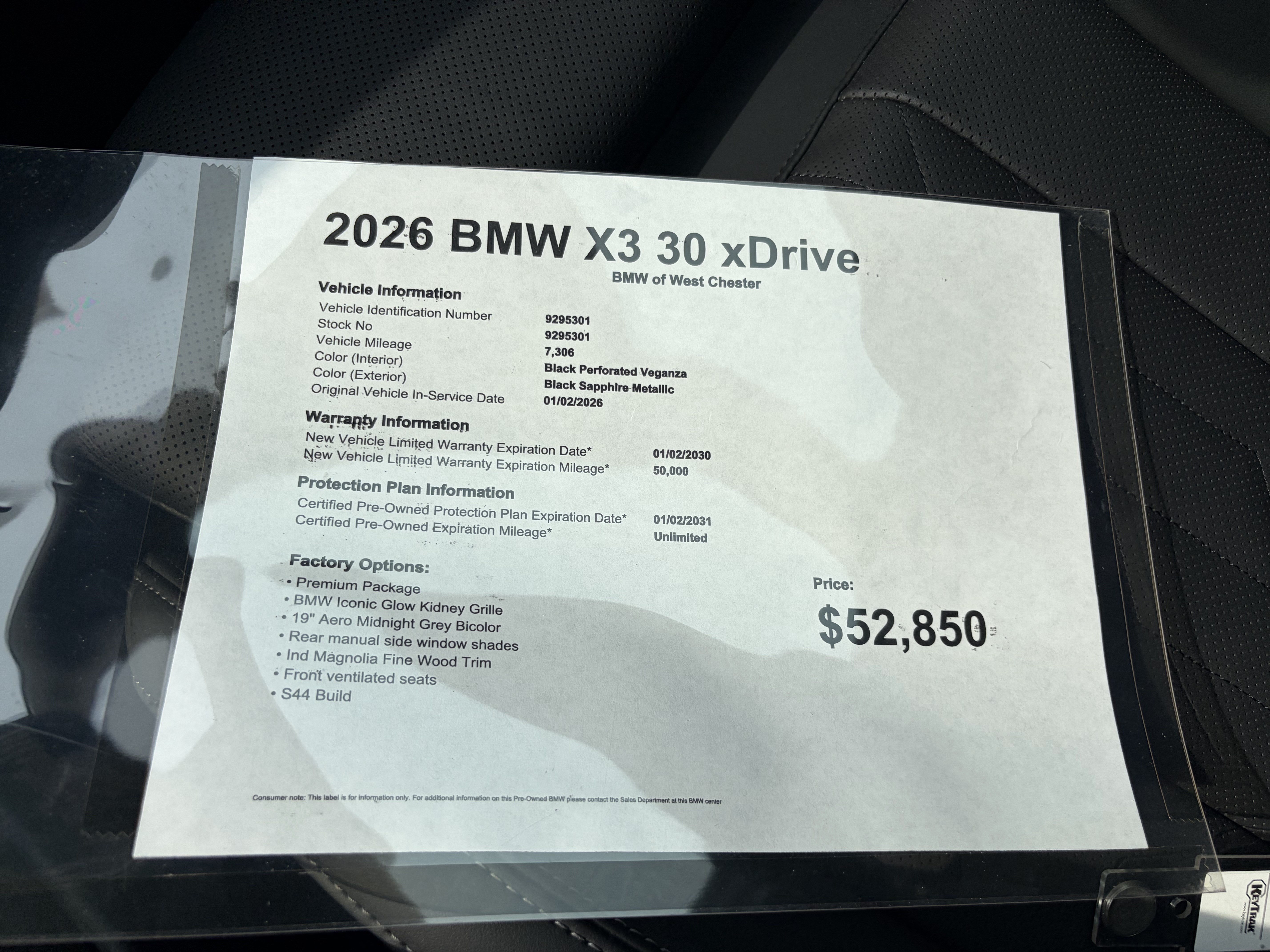 Certified 2026 BMW X3 xDrive30i w/ Premium Package AWD/4WD image 16