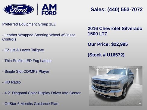 Used 2016 Chevrolet Silverado 1500 LTZ AWD/4WD image 24