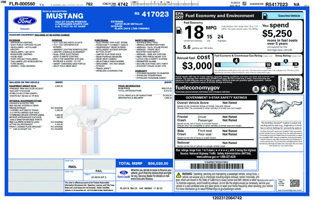 Certified 2024 Ford Mustang GT Premium RWD image 6