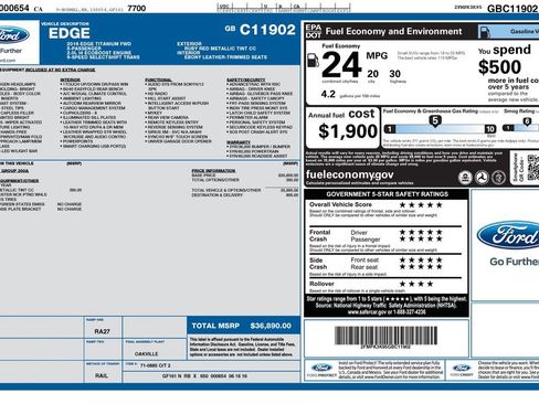 Used 2016 Ford Edge Titanium FWD image 4