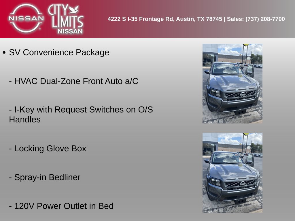 Used 2026 Nissan Frontier SV w/ SV Convenience Package AWD/4WD image 3