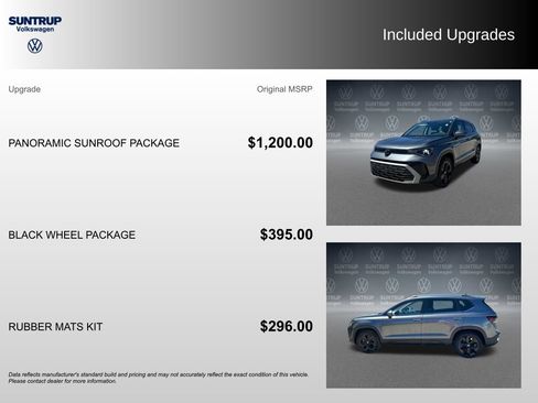 Used 2025 Volkswagen Taos SE w/ Panoramic Sunroof Package FWD image 2