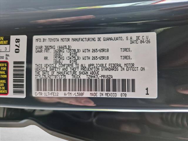 Certified 2026 Toyota Tacoma TRD Sport AWD/4WD image 24