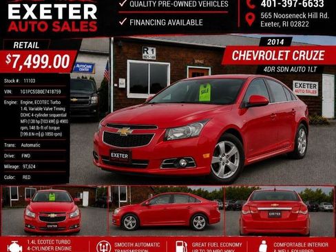 Used 2014 Chevrolet Cruze LT FWD image 1