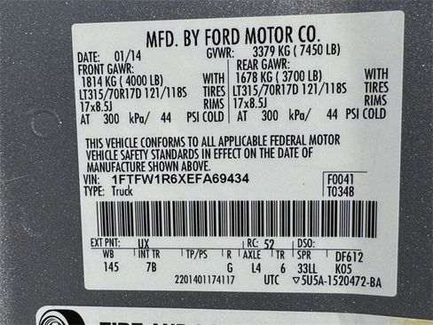 Used 2014 Ford F150 Raptor w/ Equipment Group 801A Luxury image 34