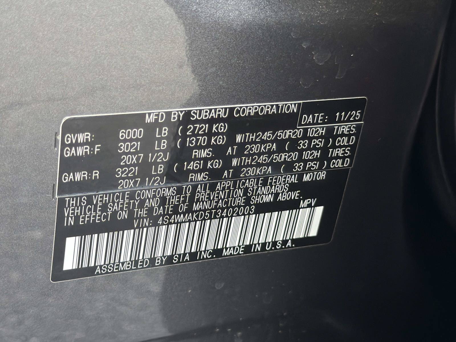 Certified 2026 Subaru Ascent Touring AWD/4WD image 36