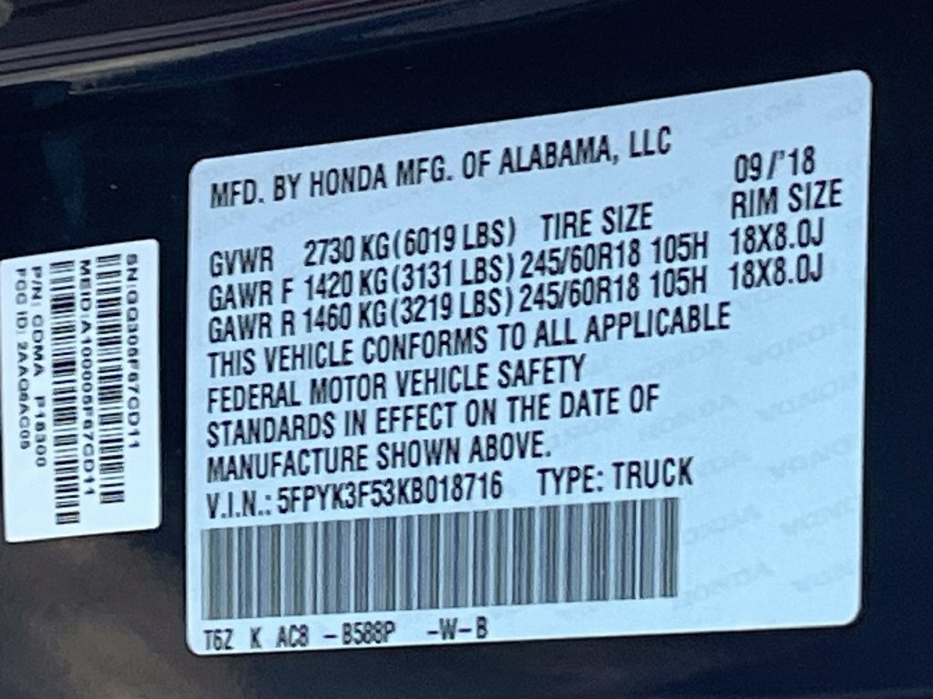 Used 2019 Honda Ridgeline RTL image 32