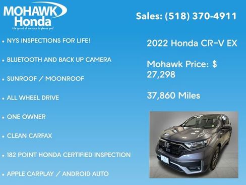 Certified 2022 Honda CR-V EX image 8