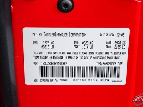 Used 2006 Dodge Viper SRT-10 RWD image 71