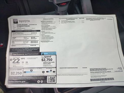 New 2026 Toyota Tacoma TRD Sport image 17