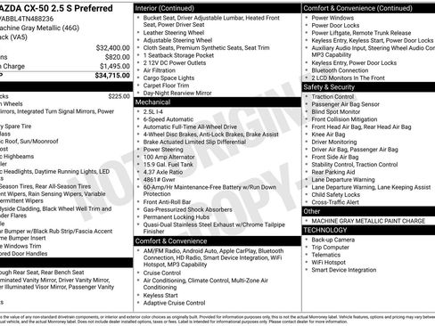 New 2026 MAZDA CX-50 AWD 2.5 S w/ Preferred Pkg image 4