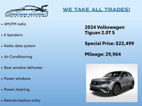 Used 2024 Volkswagen Tiguan S image 2