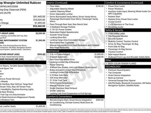 Used 2018 Jeep Wrangler Unlimited Rubicon w/ Dual Top Group image 35