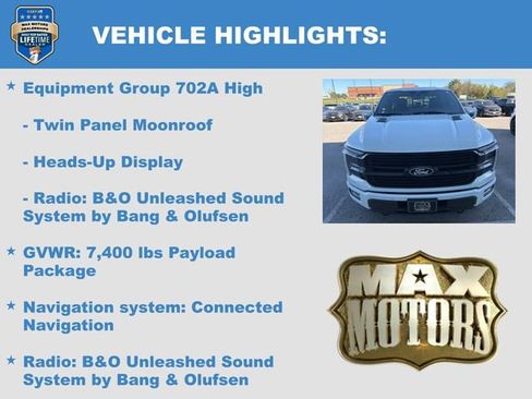 New 2025 Ford F150 Platinum w/ Equipment Group 702A High image 5