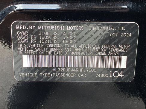 Used 2024 Mitsubishi Mirage G4 ES FWD image 14