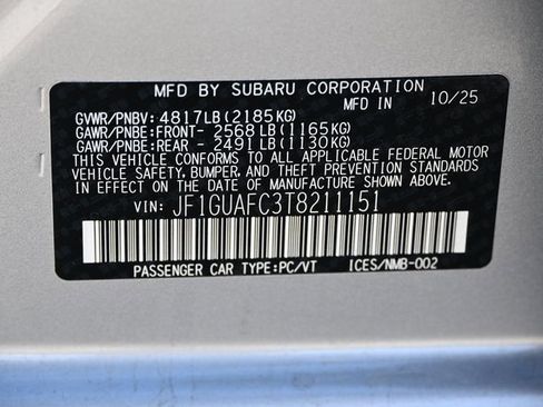 New 2026 Subaru Impreza 2.0i Sport image 19