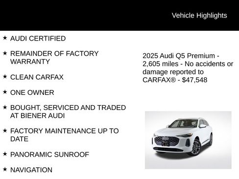 Used 2025 Audi Q5 Premium w/ Convenience Package image 9