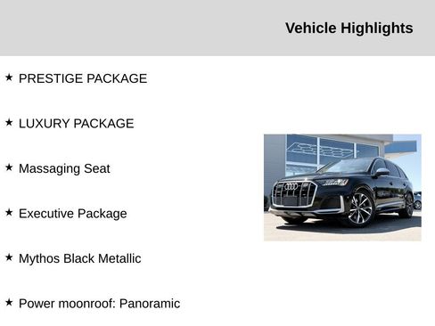 Used 2023 Audi SQ7 Prestige w/ Prestige Package image 2