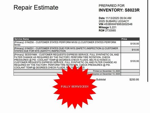 Used 2025 Subaru Legacy Premium w/ Popular Package #1 image 3