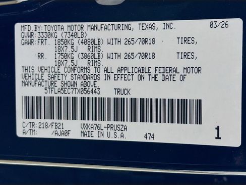 New 2026 Toyota Tundra SR5 AWD/4WD image 27
