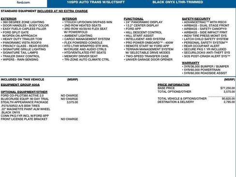 New 2026 Ford Expedition Max Platinum w/ Stealth Appearance Package image 2