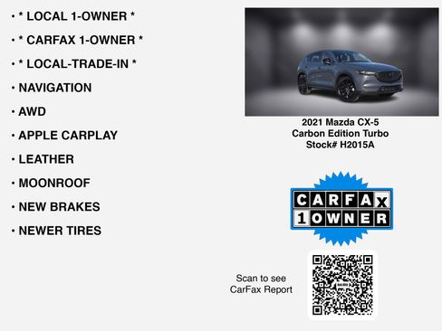 Used 2021 MAZDA CX-5 Carbon Edition image 7
