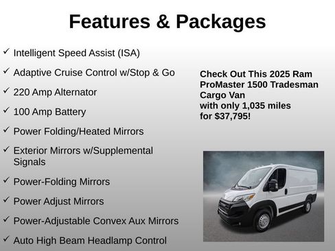 Used 2025 RAM ProMaster 1500 w/ Premium Convenience Group FWD image 14
