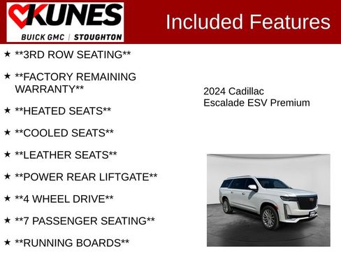 Used 2024 Cadillac Escalade ESV Premium Luxury AWD/4WD image 3