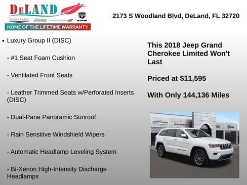 Used 2018 Jeep Grand Cherokee Limited w/ Luxury Group II image 6