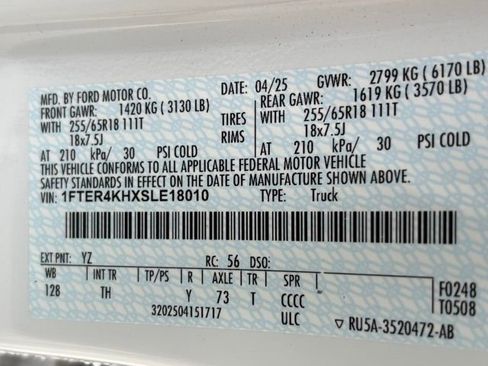 New 2025 Ford Ranger Lariat w/ FX4 Off-Road Package image 28