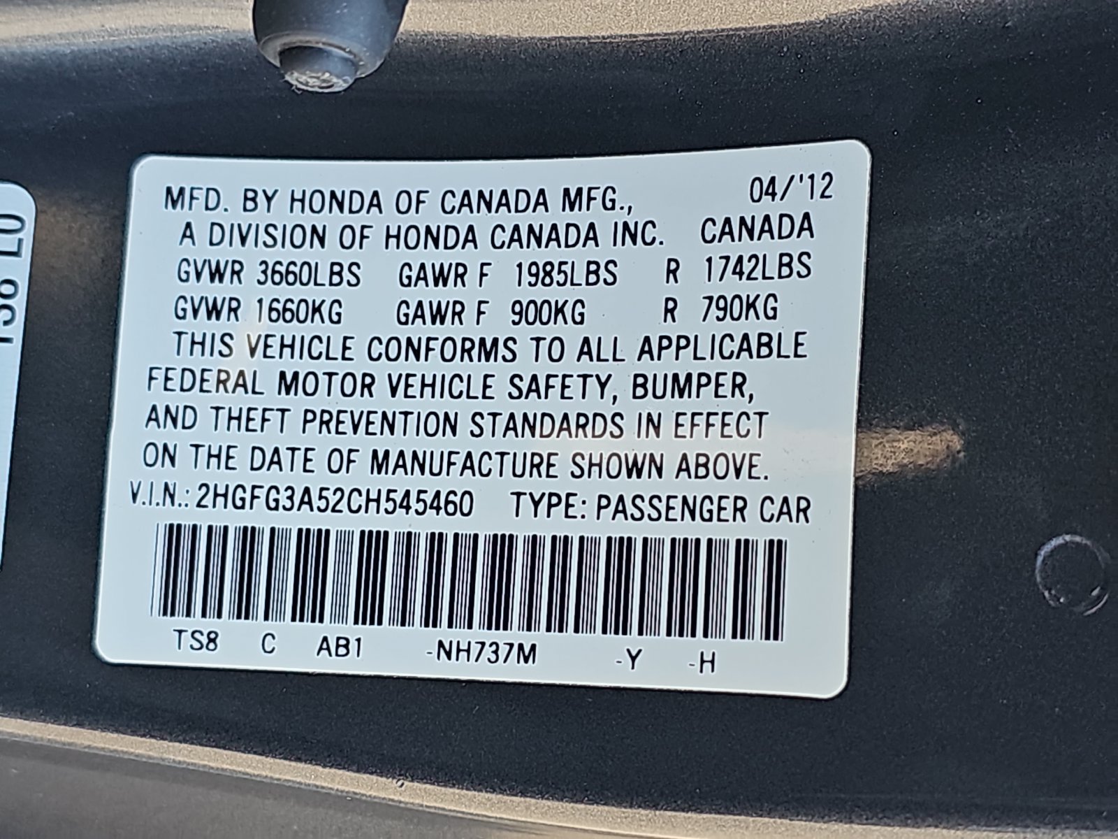 Used 2012 Honda Civic LX image 37