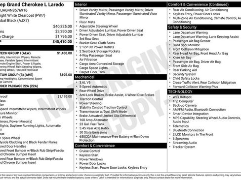 Used 2022 Jeep Grand Cherokee L Laredo w/ Luxury Tech Group I RWD image 3