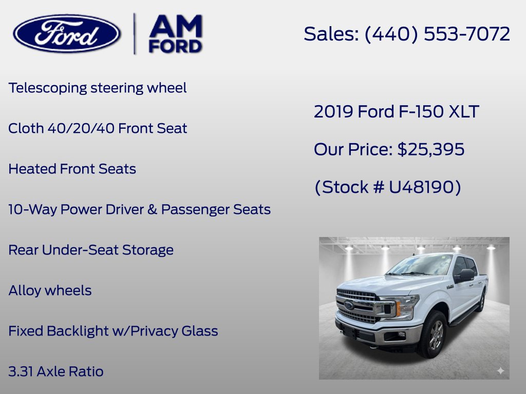 Used 2019 Ford F150 XLT w/ Equipment Group 302A Luxury AWD/4WD image 36